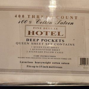 Deep Pockets Queen 400TC sheet set
